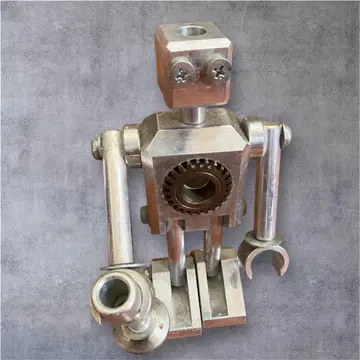 [ 핸드메이드 ] 금속 로봇 오브제 펜꽂이 공업계 아트 하나뿐인 작품