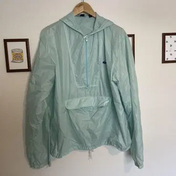80s izod lacoste 나일론 아노락 후드티 대만 XL