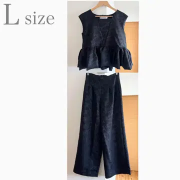 [ L size ] 페플럼 셋업 드레스 블랙