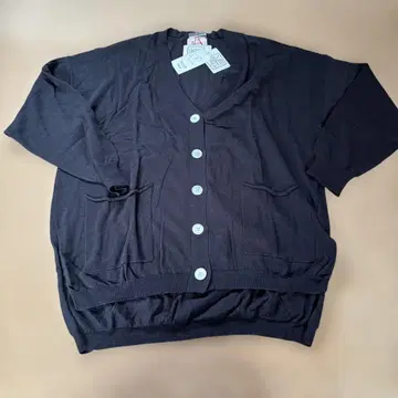 마오메이드 코튼 100% V넥 가디건 FREE 블랙