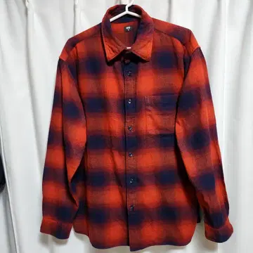 UNIQLO 옴브레 체크 플란넬 긴팔 셔츠 상품 No.462401