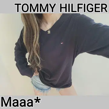 TOMMY HILFIGER 심플 원 포인트 롱 T 추천!