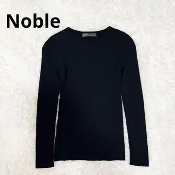 [ 노블 ] 24AW 리브 크루넥 니트 풀오버 FREE 블랙