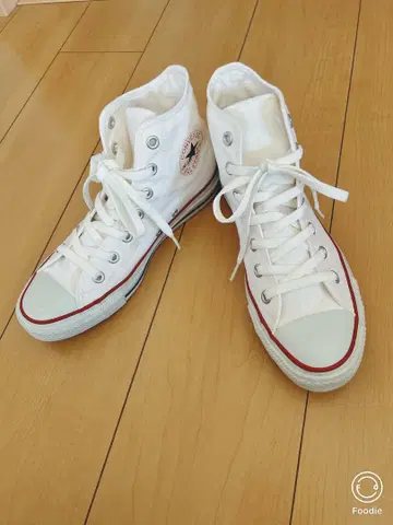 CONVERSE ALL STAR 화이트 하이컷 스니커즈
