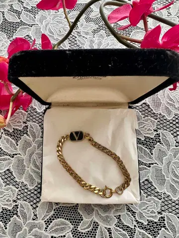 발렌티노 골드 팔찌 약 19cm
