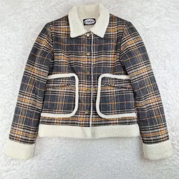 BEAMSBOY 보아 자켓 울 체크 프리 사이즈