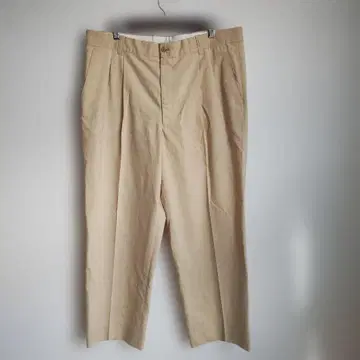[그린 클럽] 베이지 플리츠 치노 팬츠 빅 XL 골프