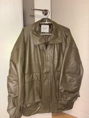 FREAK'S STORE 올리브 가죽 자켓 인조 가죽 블루종