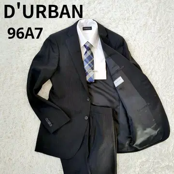 미사용급 DURBAN 더반 남성용 정장 세트 스트라이프 블랙 L