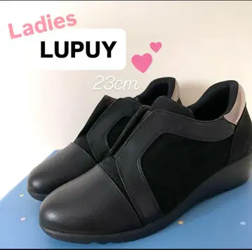 미사용 새상품 LUPUY 여성용 슬립온 스니커즈 블랙 미사용 새상품