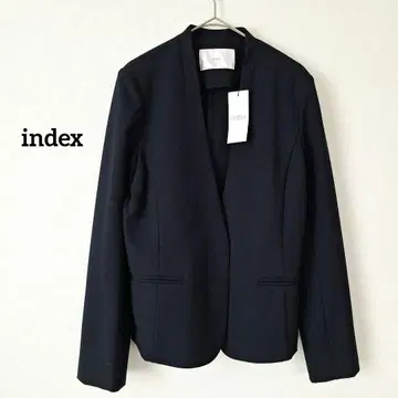 새상품 index 노카라 자켓 네이비 M 사이즈