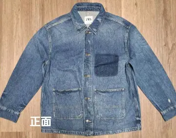 ZARA 데님 자켓 프론트 포켓 부착 L