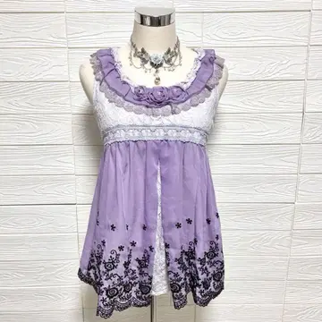 하늘하늘 팔랑팔랑 말린 장미 탱크탑 튜닉 엑시즈팜