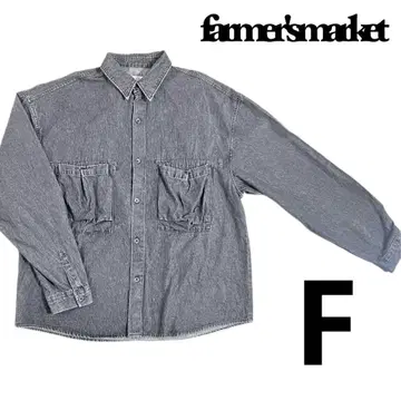 farmer's market 다크 그레이 데님 셔츠
