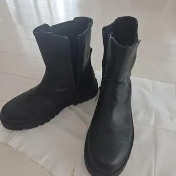 ZARA 사이드 고어 부츠 36 블랙