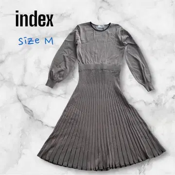 s.42 [인덱스] 니트 롱 원피스 플레어 봄 그레이지 M