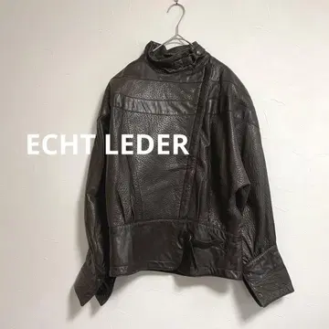 ECHT LEDER 가죽 블루종 자켓 라이더 다크 브라운 L