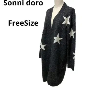 Sonni doro 별 패턴 롱 가디건
