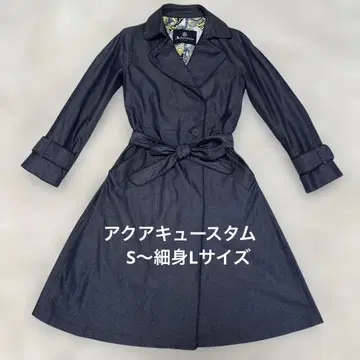 새상품급 레어! Aquascutum 다크 블루 롱 코트