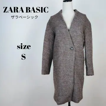 [ a585 ] ZARA BASIC 롱 체스터 코트 S 브라운