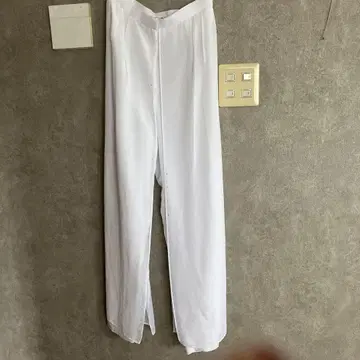 AviVare 화이트 와이드 팬츠 L 사이즈