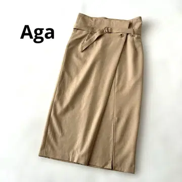 새상품급 야마다야 스콧 클럽 Aga 아가 일본제 벨트 포함 울 스커트