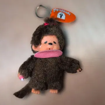 몬치치 키링 봉제 인형 브라운 약 10cm