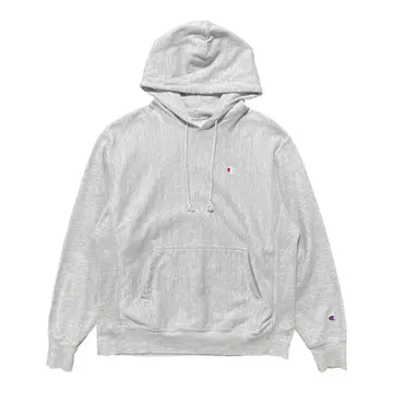 구제 챔피온 리버스 위브 맨투맨 후드티 자수 로고 그레이