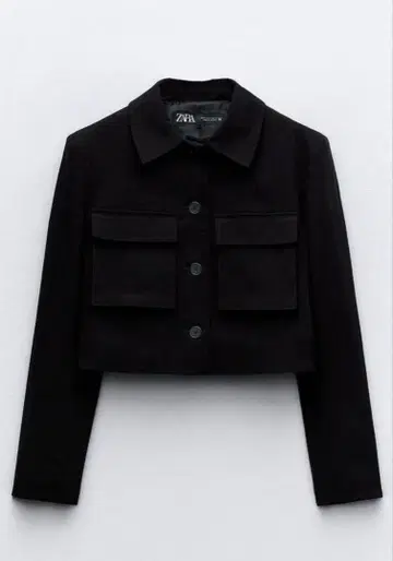 ZARA 자라 숏 자켓 셔츠 넥 L