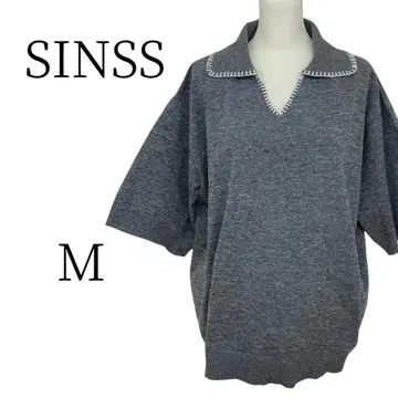SINSS 시 그레이 반팔 니트/스웨터 M