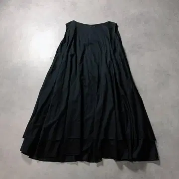 WQ786 mizuiro ind: 더블 헴 플레어 원피스 FREE