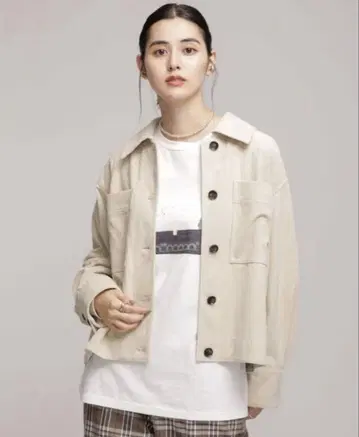나노 유니버스 코듀로이 자켓 베이지 36