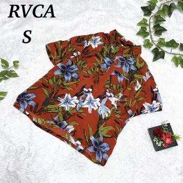 [ RVCA ] 루카 꽃무늬 반팔 셔츠 S 하와이안 셔츠 남성/여성