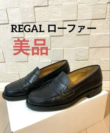[컨디션 최상] REGAL 블랙 가죽 로퍼 [24EE] 리갈 엠보