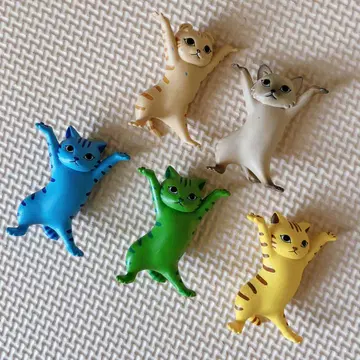 고양이 펜꽂이 5개 세트