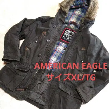 AMERICAN EAGLE 자켓 XL/TG 방한 안감 체크 무늬 퍼 포함
