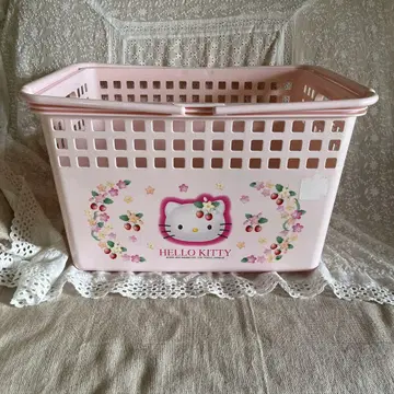 헬로키티 수납 바스켓 핑크 야생 딸기