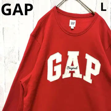 GAP 갭 맨투맨 트레이닝복 L 자수 레드 속기모 아이묭