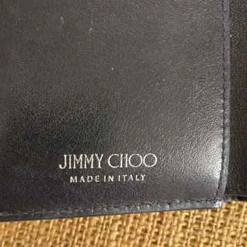 JIMMY CHOO 블랙 3단 폴더형 지갑