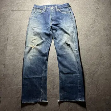 구형 모델 레어 슈가케인 데님 팬츠 그린 w33