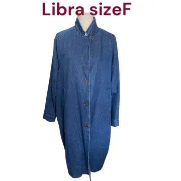 새상품급 Libra 오버 사이즈 데님 롱 코트 프리 사이즈