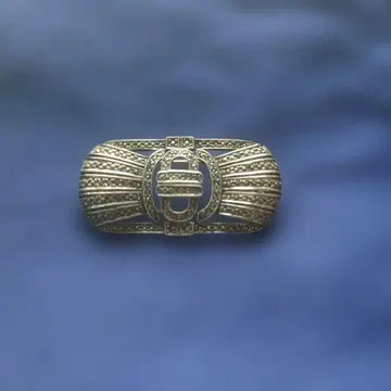 실버제 장식 브로치 타원형