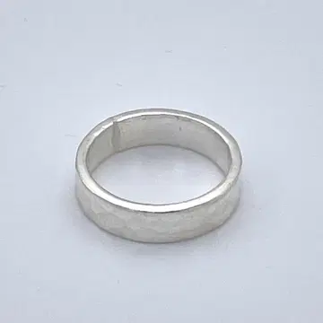 카렌 실버 [ 망치 무늬 반지 ] 21호 핸드메이드 평평한/고순도
