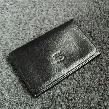 IL BISONTE 일비종떼 명함지갑 카드 케이스 블랙 천연 가죽