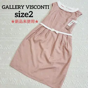 [ 새상품 ] GALLERY VISCONTI 슬리브리스 원피스 핑크 M