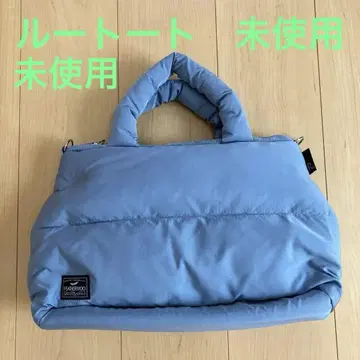 미사용 루트토 라이트 블루 퀼팅 백 가방 토트백