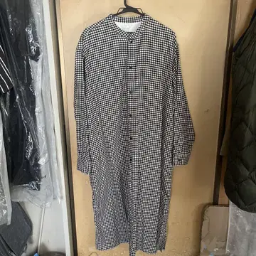 무인양품 체크 무늬 플란넬 롱 원피스 L-XL 사이즈