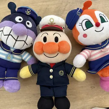 고베 호빵맨 뮤지엄 한정품 호빵맨 캐릭터 봉제 인형 세트