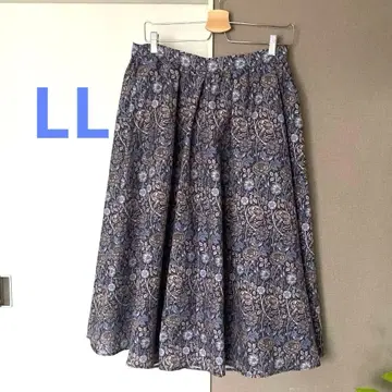 택 포함 새상품 윌리엄 모리스 리버티 플레어 스커트 LL