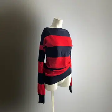 이탈리아제 80s 카파 태 보더 니트 유럽 스웨터